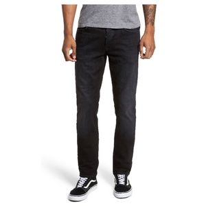 Hudson Men's Sartor Slouchy Black Skinny Denim Jeans Waist Size 33